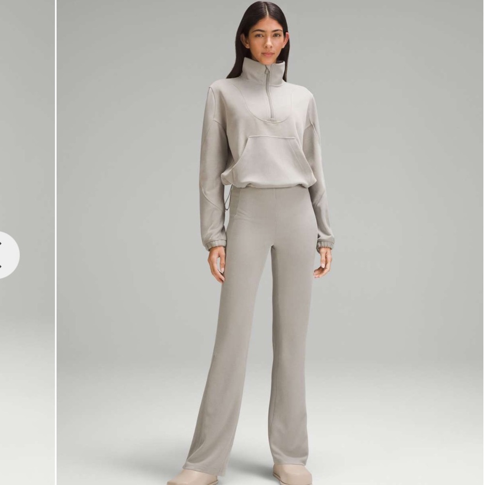 lululemon Brushed Softstreme Ribbed Zip Flared Pant